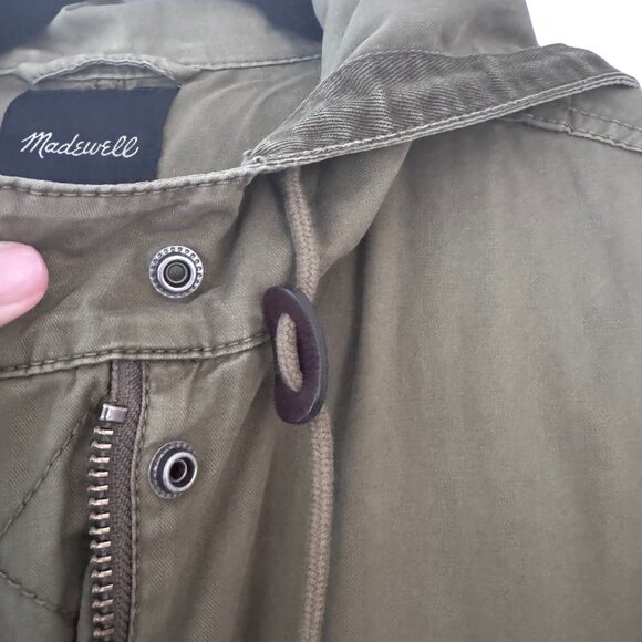 Madewell Tilden Military Green Hood Jacket 3/4 Length Women's XS - Picture 4 of 6